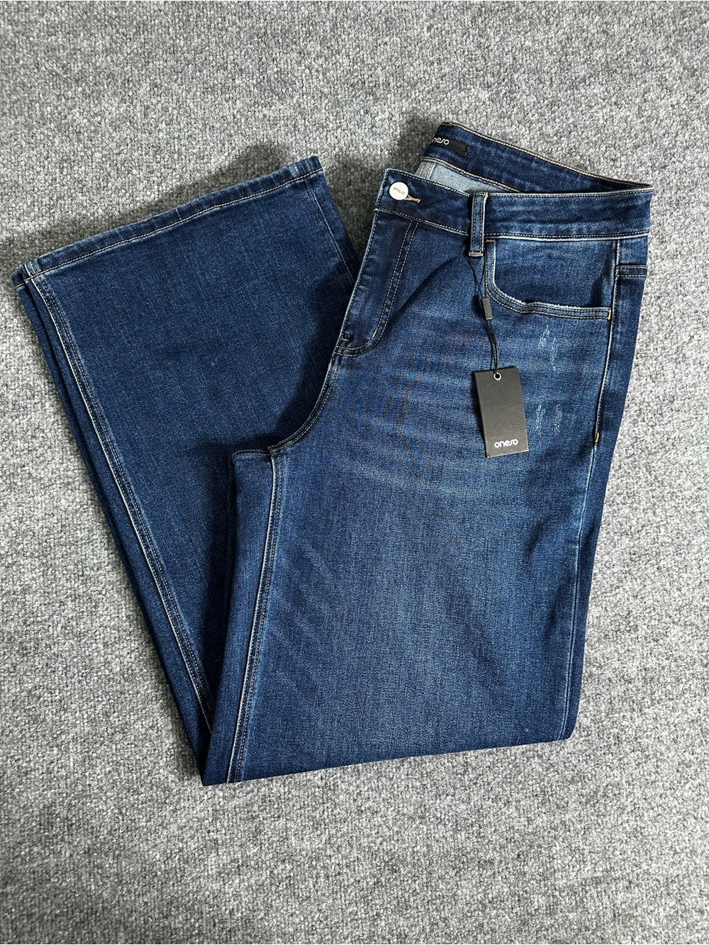 Oneso Women’s Wide leg Mid Rise Denim Jeans